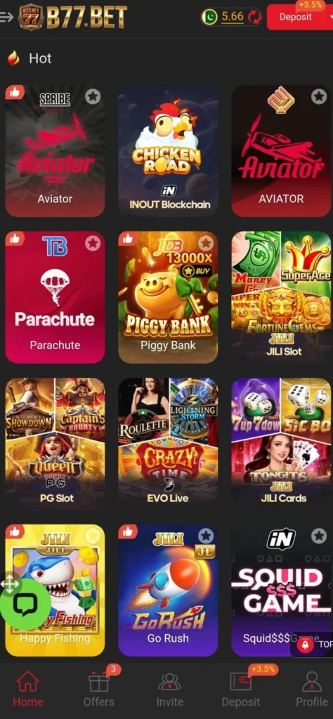 B77bet Game